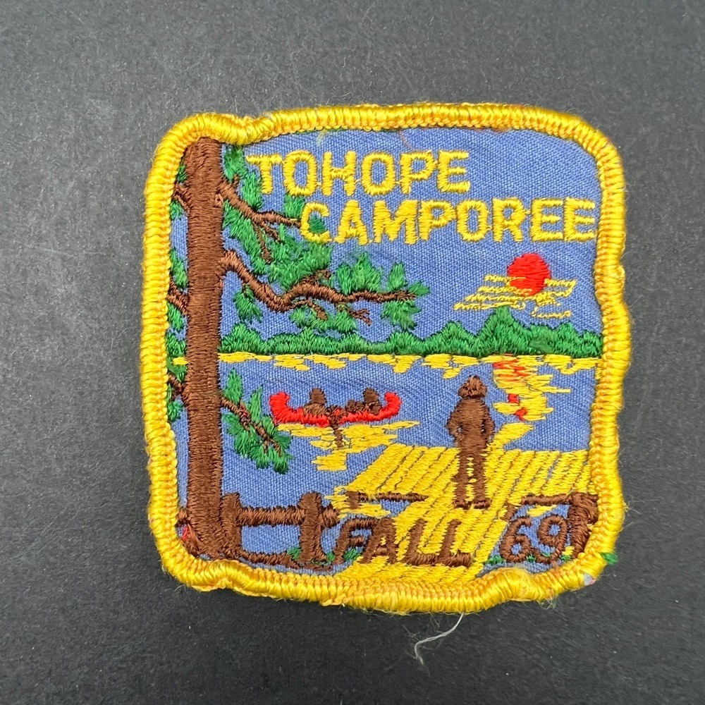 Vintage Boy Scout Patch Tohope Camporee Fall Camping Event 1969